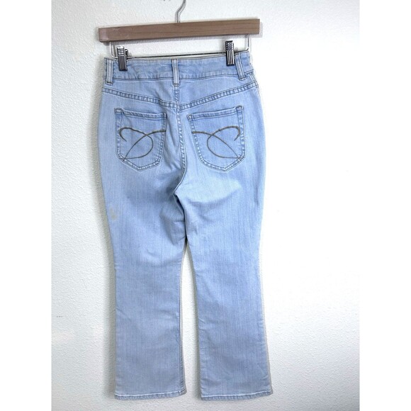 Chico's Platinum Denim Light Wash  Straight Leg Jeans  Women's Size 00 Short - Picture 2 of 6